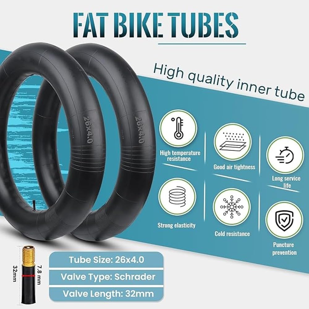 Camera d'aria 16x4 Camera d'aria per pneumatici per bici ad | proprietà di assorbimento degli urti, resistenza e isolamento elettrico. Facile installazione. Il kit interno ha due leve