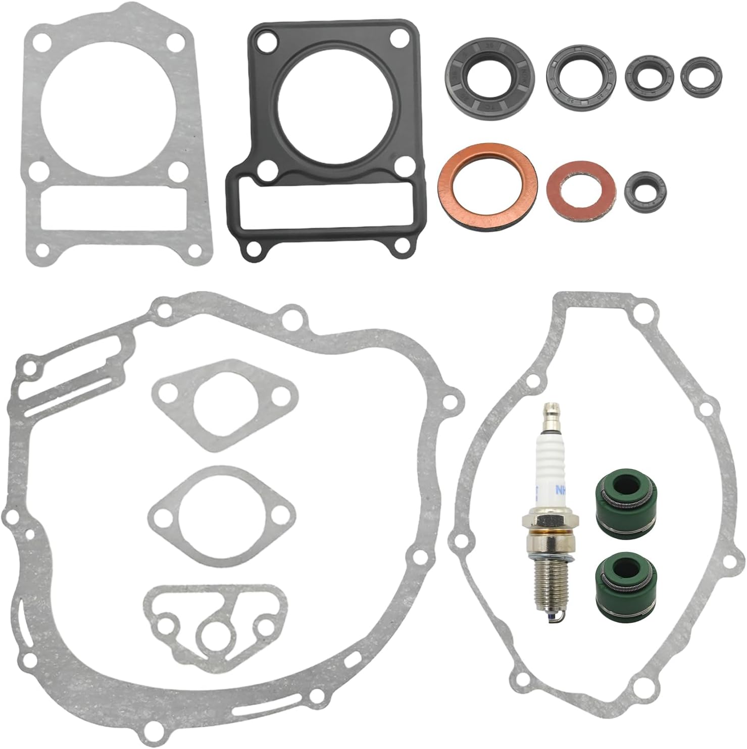 5HH-E5461-00-00 Spark Plug and Gasket Kit, Replacement for Yamaha TTR125 TTR125E TTR125L TTR125LE 2000-2009, Replaces 5HH-E1351-00-00 5HH-E1181-00-00