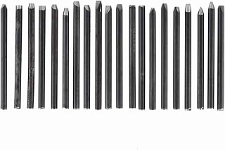 HilBeliFU 20Pcs Metal Stamps Set, 0.2x0.23in Jewelry Metal Stamping Tools, Professional Metal Design Stamps, Multifunctional Punch Stamp for Bracelet Processing, Making, Carving