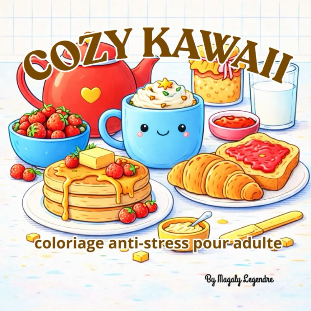 COZY KAWAII - Cahier de coloriage anti-stress pour adultes – Relaxation, calme et créativité: Des illustrations pensées pour apaiser l’esprit et favoriser la détente