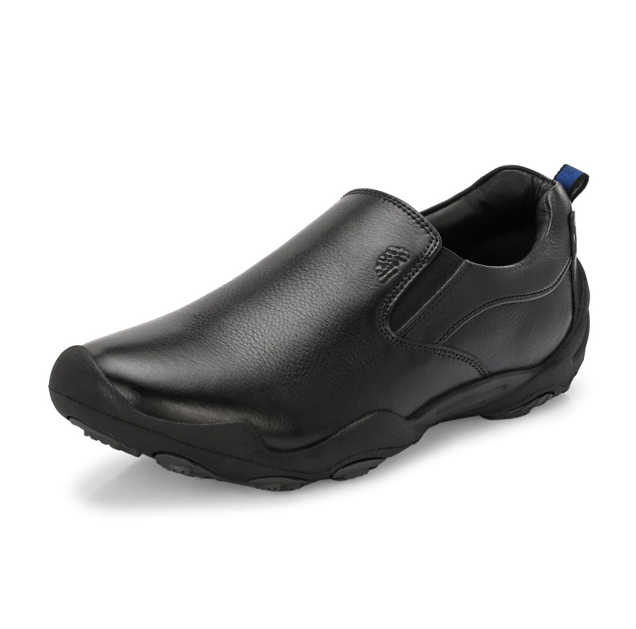 hitz Men's Black Leather Casual Slip On Comfort Shoes-picture-13