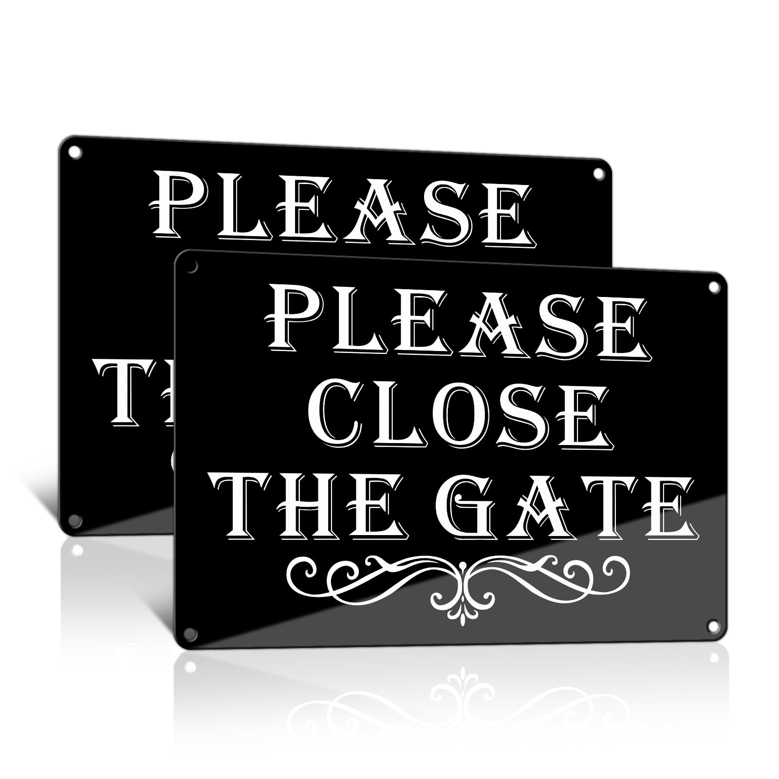 Goodvia Please Shut The Gate Signs Dog 12x8 inches Metal Keep Gate Closed Sign