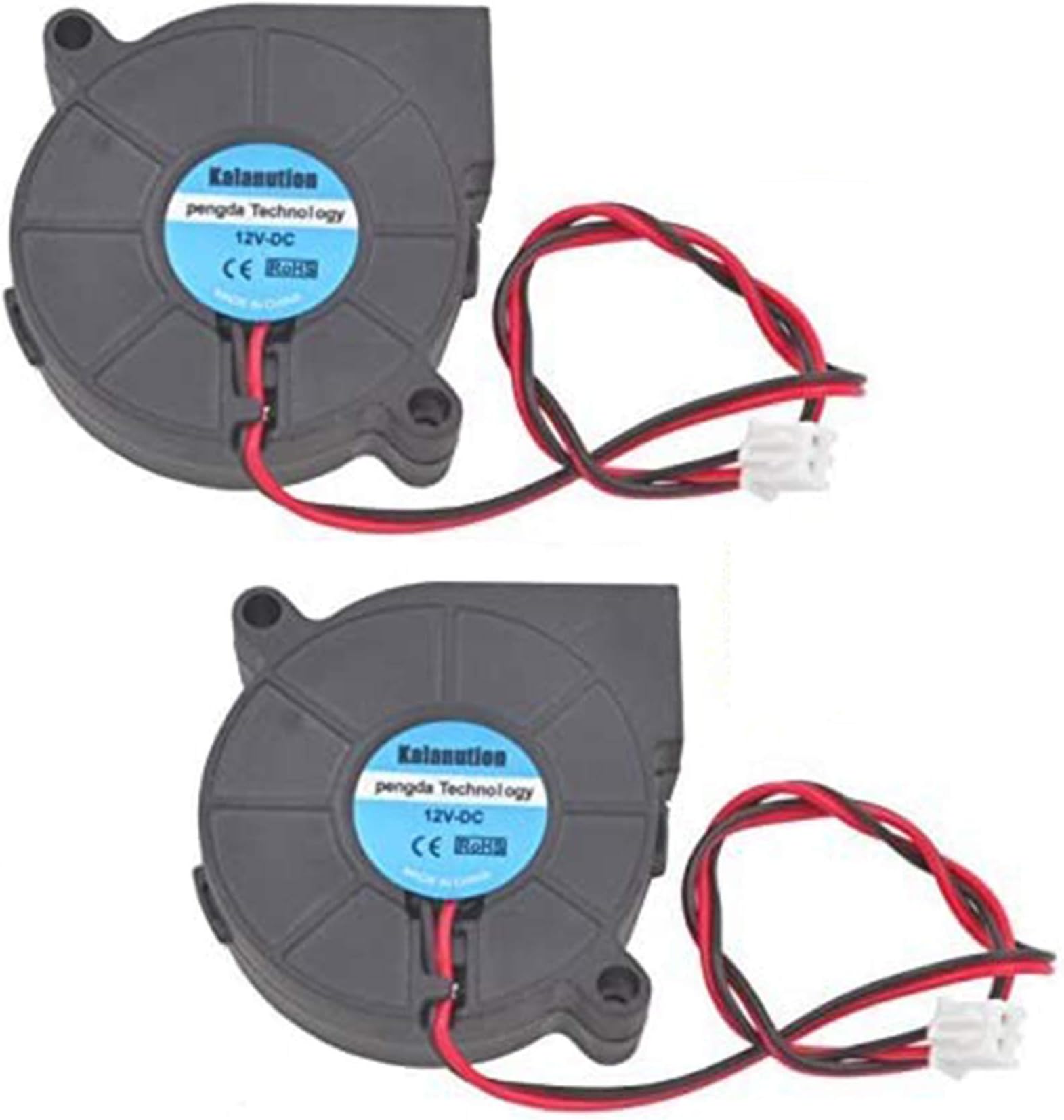 Kalanution 2pcs Cooling Blower Fan DC 12V 0.15A 50mmx15mm Fans for 3D Printer Humidifier Aromatherapy and Other Small Appliances Series Repair Replacement