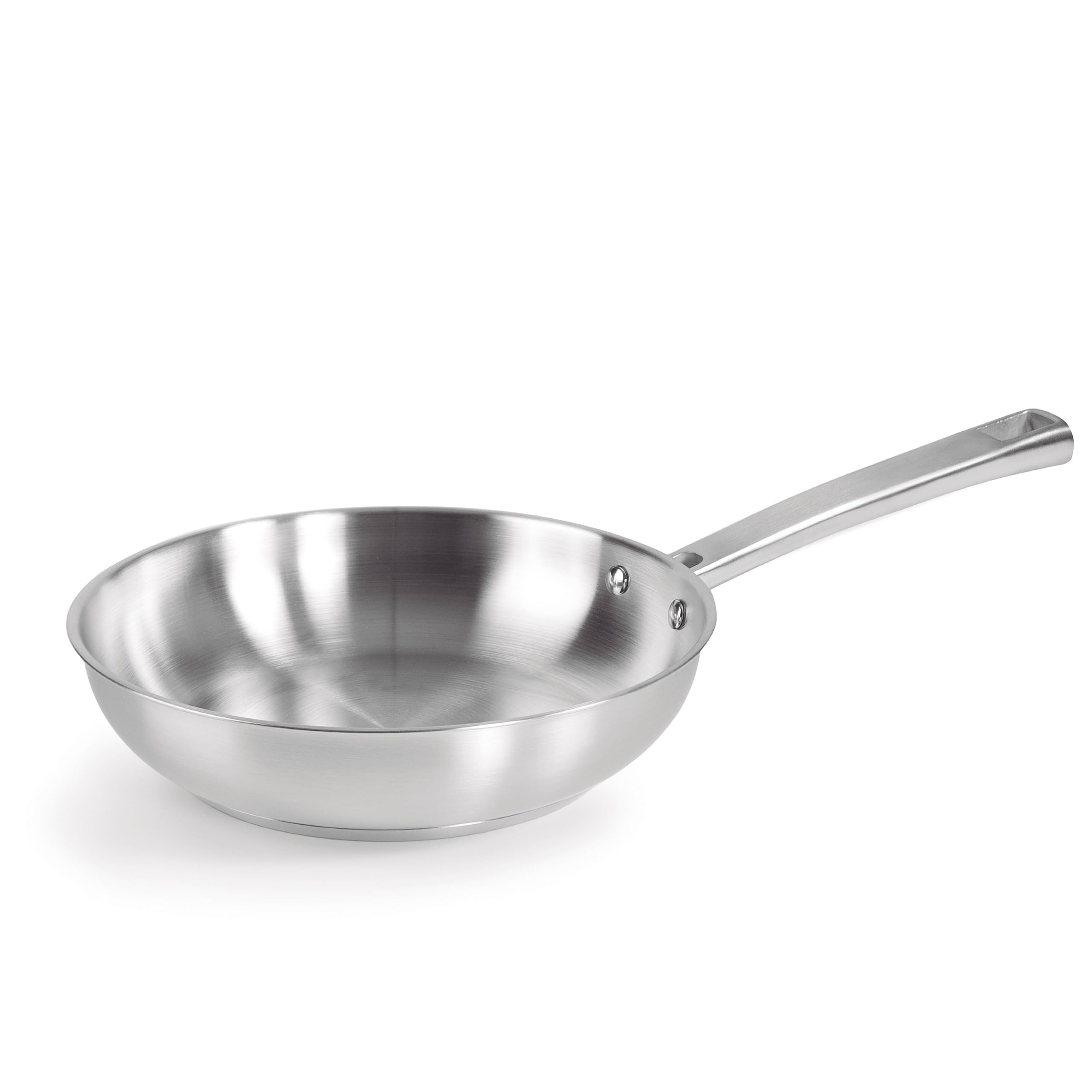 LACOR- 45430- Padella Foodie, Acciaio Inox 18/10, Antiaderente, Ergonomica, Naturale ed Ecologica, Compatibile con tutte le cucine, Compatibile con forno, Lavabile in lavastoviglie, 30x22x6,5 cm
