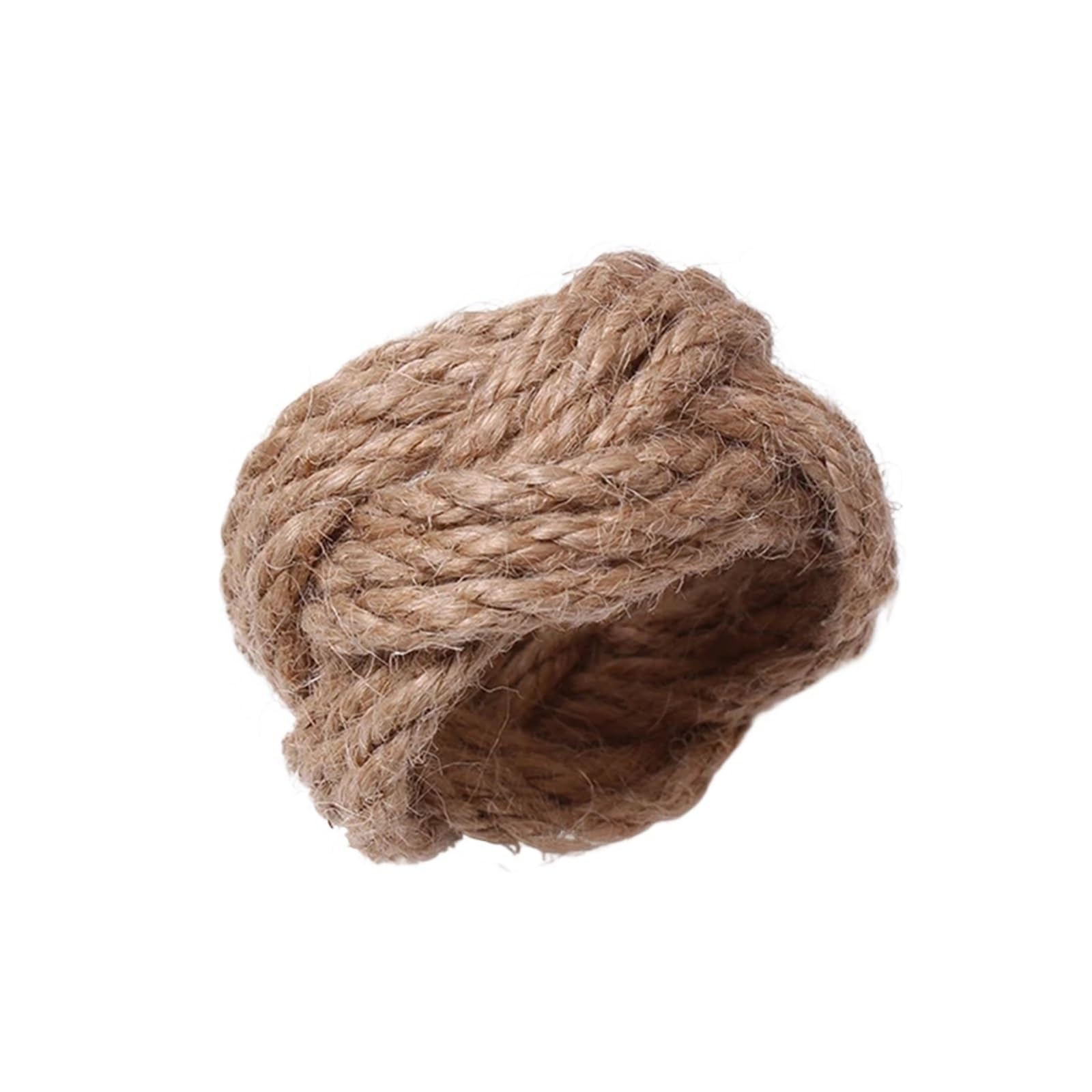 Lot de 32 ronds de serviette tissés en lin naturel marron fait à la main pour décoration de table de mariage ou d'anniversaire