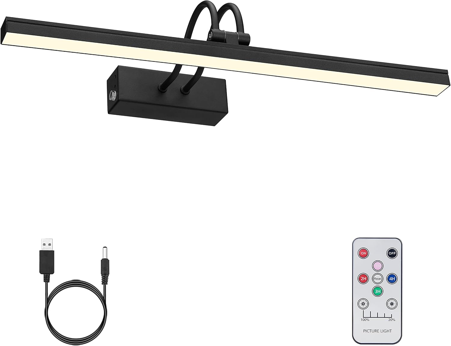 FUNCHDAY Picture Light, Wireless Rechargeable Gallery Light with Remote