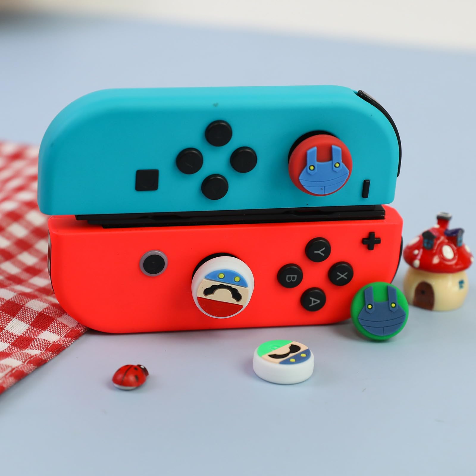 GeekShare Silicone Thumb Grips Caps For Nintendo Switch/OLED/Switch Lite, With Anti- Slip Design