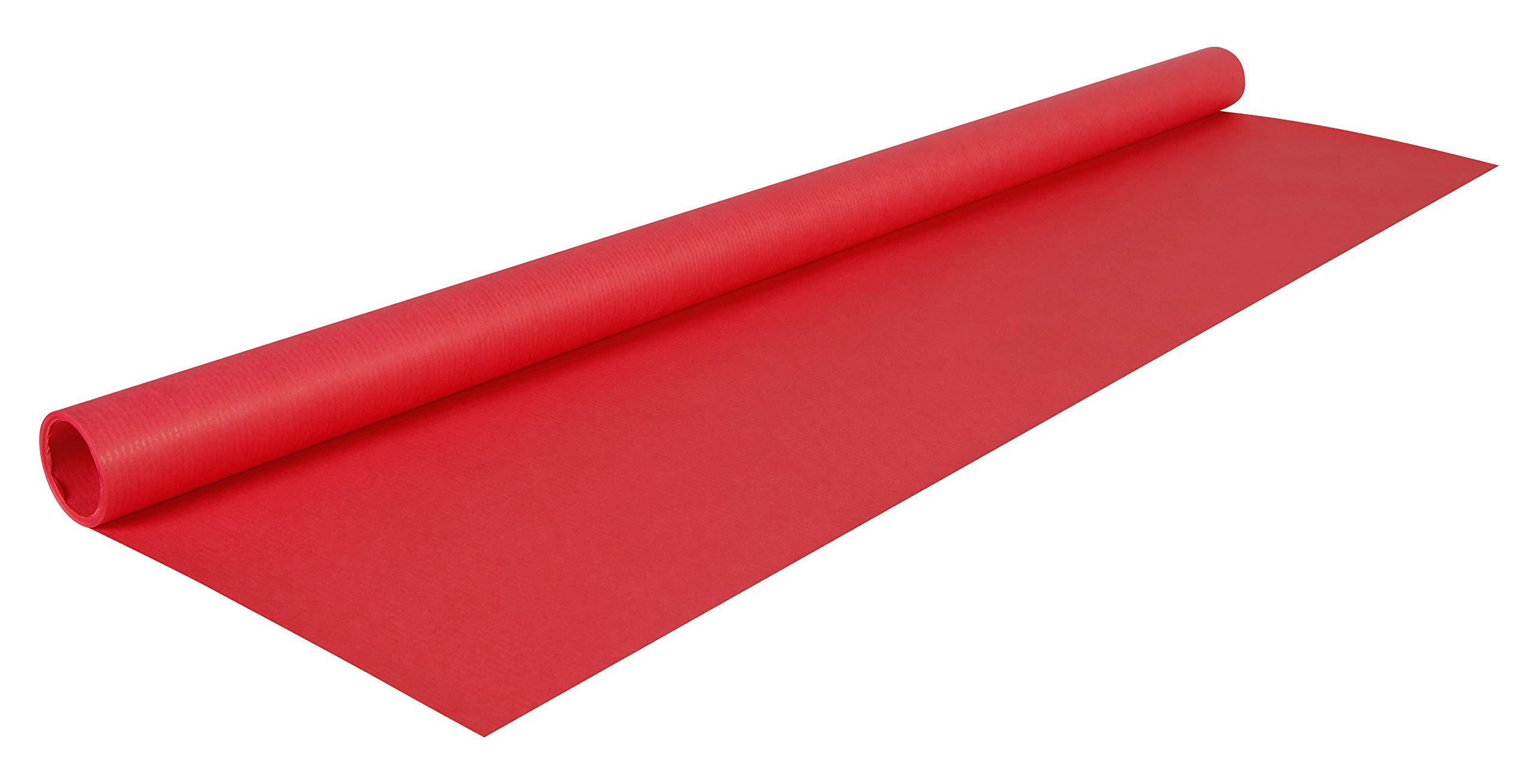3 Ace Crafts Lined Kraft Wrapping Paper Roll (Red) - 70cm x 3m for Birthday Gift Packing, Art and Craft, Floor Covering, Table Runner and Card Designing Sheets for Christmas and Other Occasions — image 1