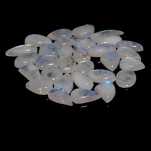 Miniatura 9 de Piedra preciosa suelta natural, 5 piezas, cabujones, lote de joyería, piedras preciosas sueltas, forma de piedra ovalada y pera, tamaño de piedra