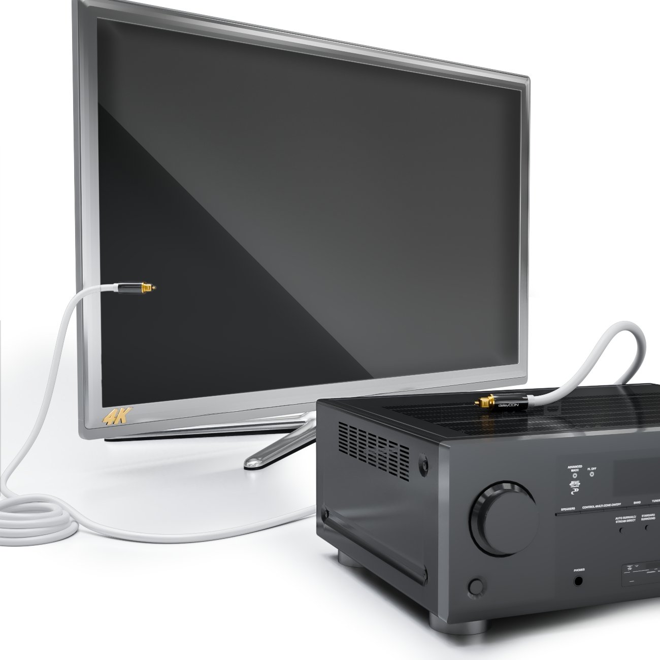 0,5M Câble Audio Digital Optique S-Pdif 2X Prises Toslink Câble Fibre 0,5M Câble Audio Digital Optique S-Pdif 2X Prises Toslink Câble Fibre
