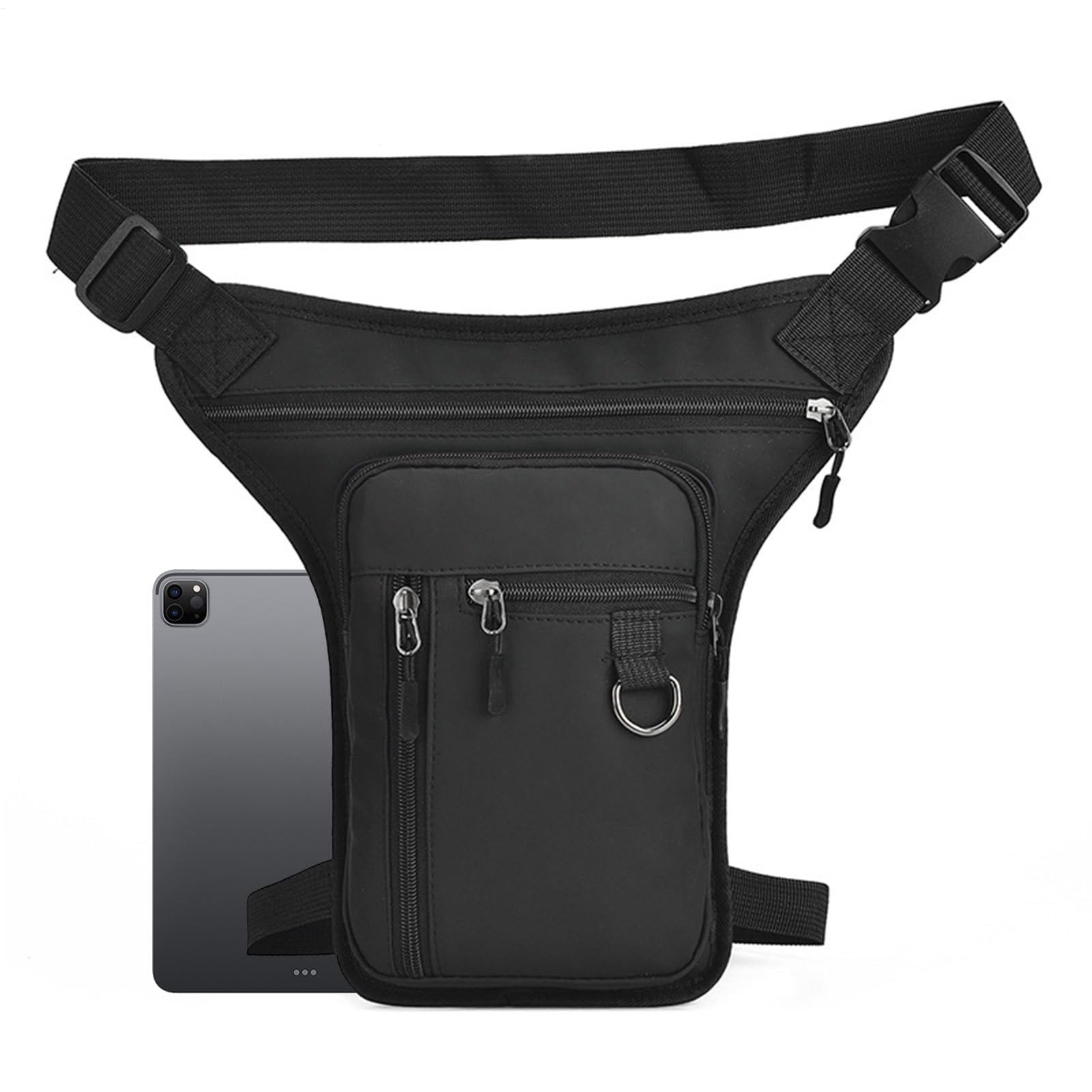 Adjustable Drop Leg Bag, Waist Pack Waterproof Thigh Pack Leg Pouch Bag, Sport Hiking Waist Travel Pouch Bags, for Outdoor Motorcycle Cycling Riding Camping Hiking(Black)