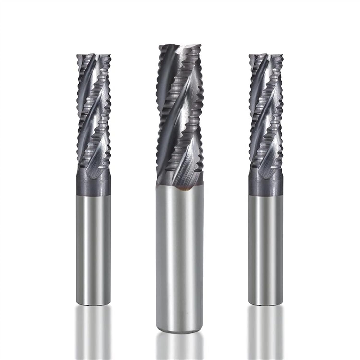 5-16mm Roughing End 4 Flute Super Coating Machine Router Bit for Wood Aluminum Steel Tools 1Pcs(8xD8x38x82L)