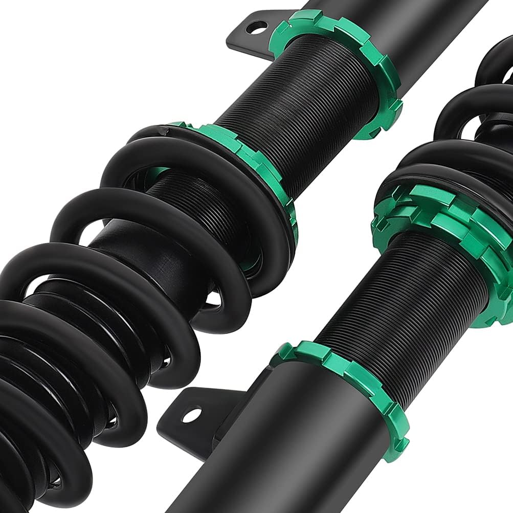 Adjustable Height Coilovers Struts Front And Rear Fit for 1998-2000 for BMW 323i, 2001-05 for BMW 325Ci, 2001-2005 for BMW 325i, 2000 for BMW 328Ci Coil Spring Over Shock (Set of 4) - Green