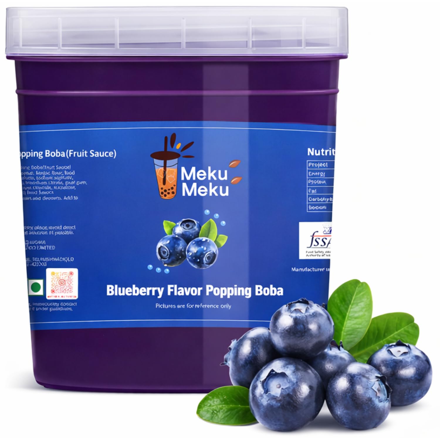 MEKU MEKU - Blueberry Flavour Popping Boba Pearls (1.3kg) By COUGAR | Juice Filled Bursting Boba Balls | Bubble Tea & Dessert Toppings | Sweet Berry Pearls | Perfect for Drinks, Ice Cream & Shakes - (IMPORTED)-image-40