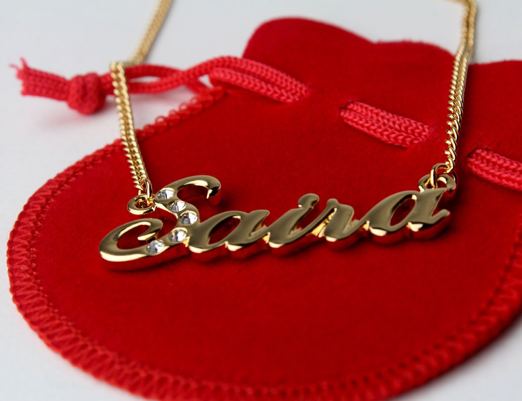 Personalized Necklace Gold Plated 18K 