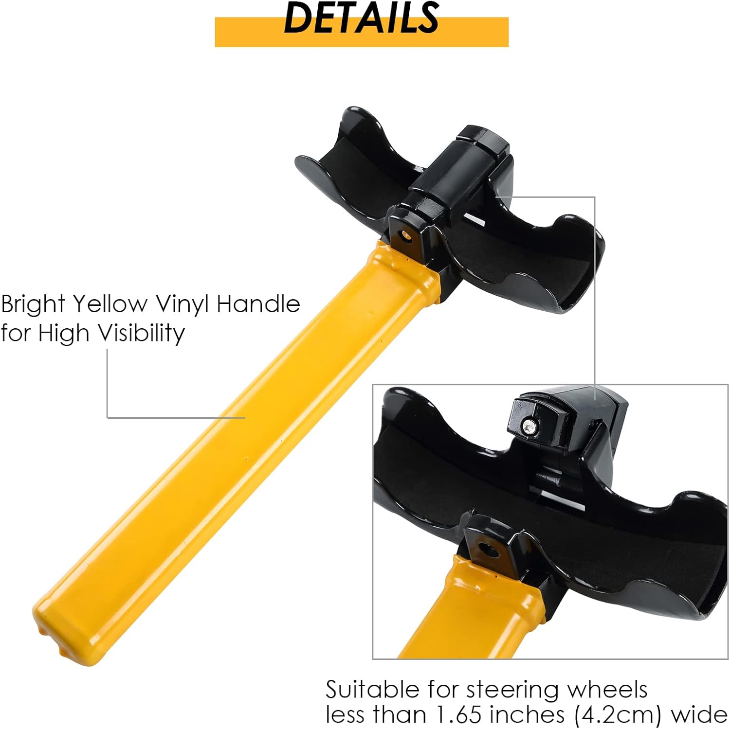 FLK Tech Universal Anti-Theft Car Auto Security Rotary Steering Wheel Lock