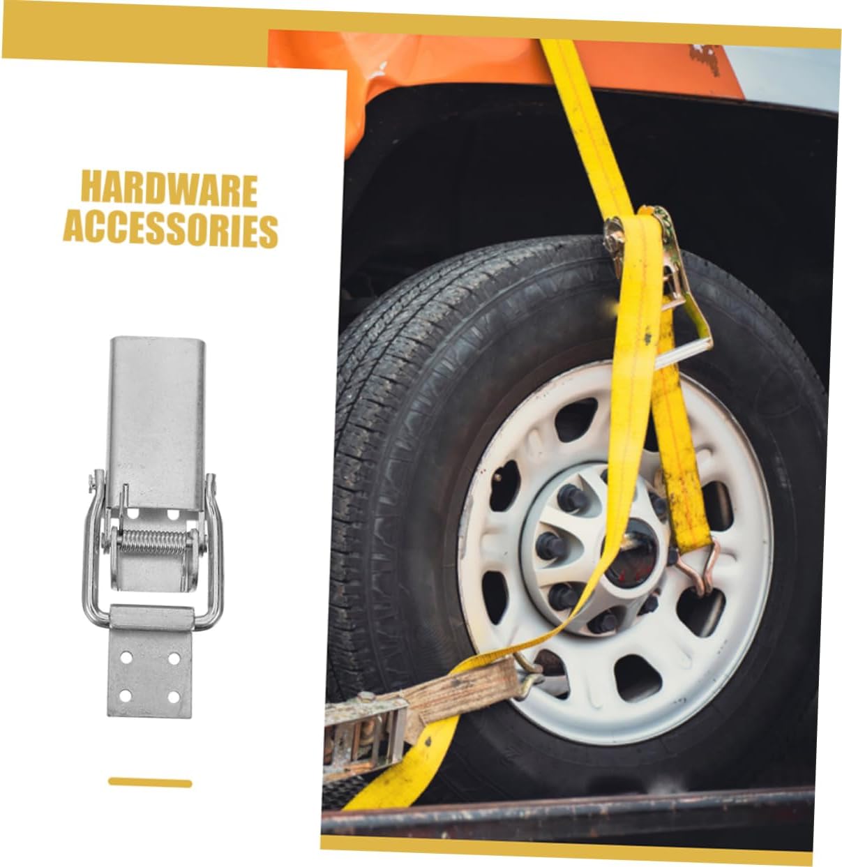 2pcs Heavy Duty Galvanized Trailer Lock Spring Latch Quick Installation High Strength Cargo Security for Trucks and Trailers Durable Gate Accessory for Outdoor Use