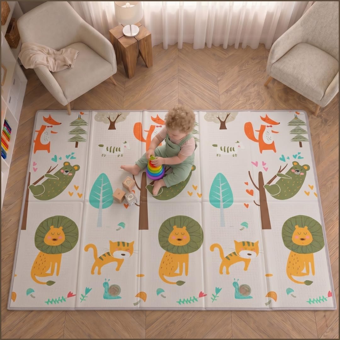 Tapis d’Éveil Bébé Pliable 200x150x1cm
