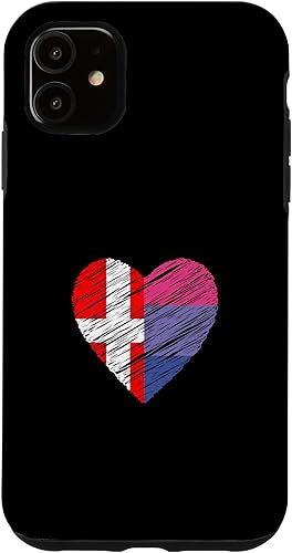 Miniatura 7 de iPhone 13 Pro LGBTQ Denmark Bi Pride Heart for Bi Bisexual Love LGBT Case