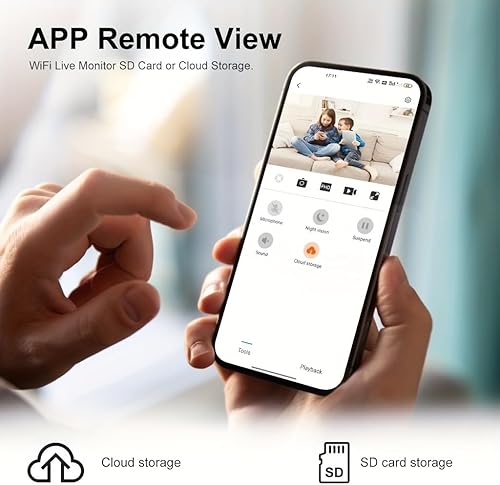 Miniatura 6 de Mini cámara espía con 1080P, cámara oculta WiFi, aplicación, detección de movimiento para el hogar, interior, bebé, perro, gato (C)