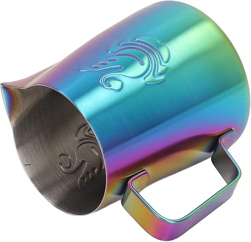 Miniatura 6 de Jarra espumosa, capacidad de 12.8fl oz, boquilla de águila, espumador de leche, grado alimenticio para crema deslumbrante