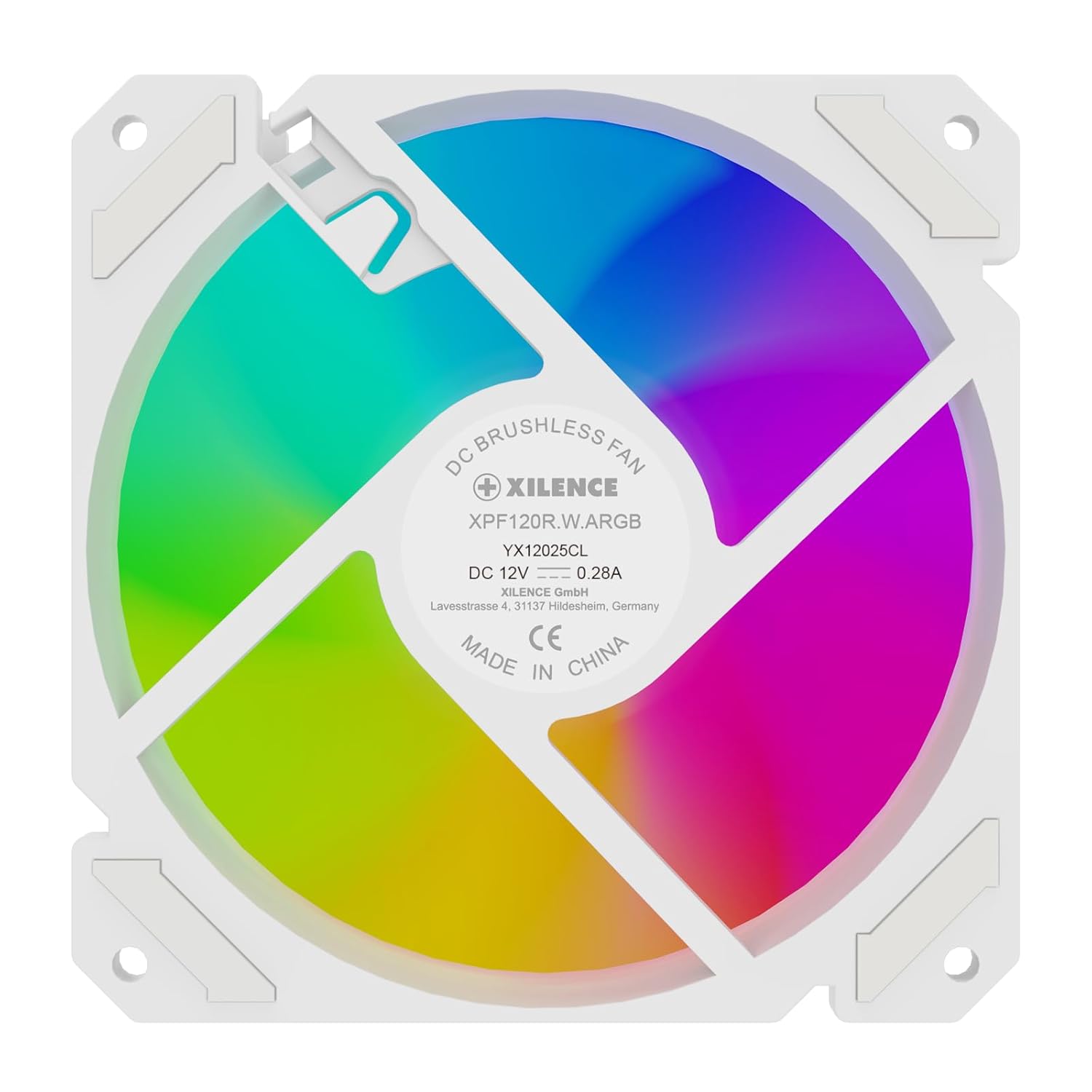 120mm ARGB Reverse Case Fan (White)