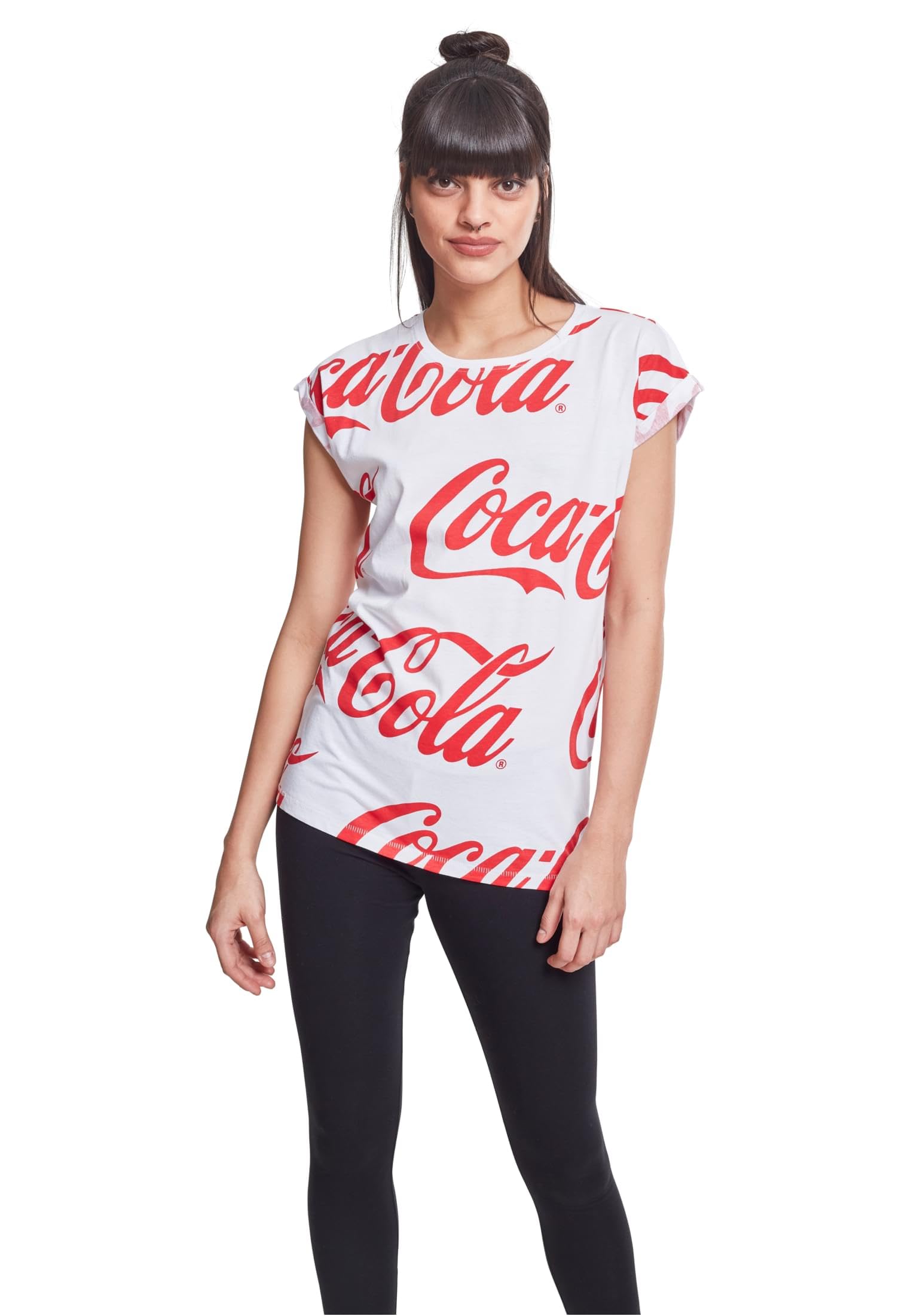 Merchcode Ladies Coca Cola AOP Tee white XS