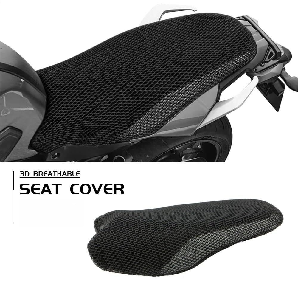 Funda para Asiento Moto Funda de Asiento de Tela de Malla Antideslizante para Motocicleta, cojín Transpirable para YA&MAHA Tracer 7 Tracer 700 GT MT-07 Tracer Fundas Asiento