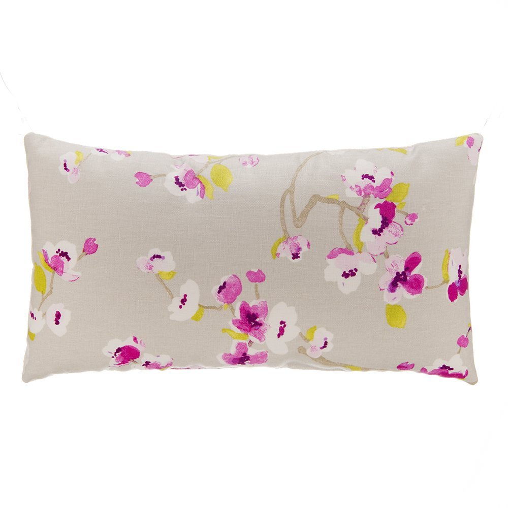 Blossom Lumbar Pillow Cover, Magenta Cherry