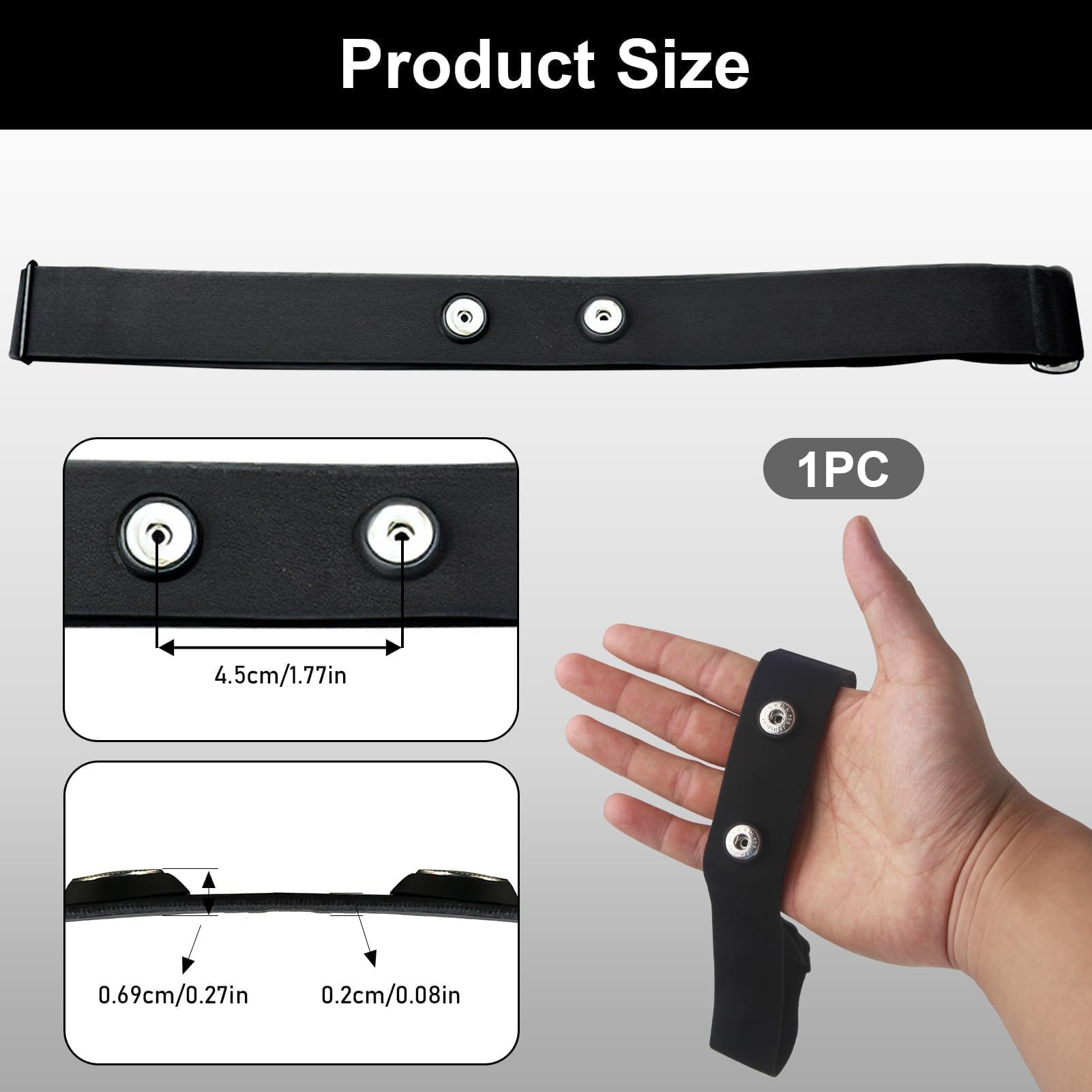 Regulowany pasek cardio, pasek na klatkę piersiową Ant+ i Bluetooth, elastyczny zamiennik paska piersiowego, kompatybilny z Garmin, Wahoo, Polar H10 H9, Coospo, Magene, Bryton, Livlov