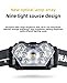 hileso 9 LED headlamp Powered by Batteries, Headlight, not Includes 3 AAA Batteries, 6 Modes, Lightweight and Adjustable, IPX5 Waterproof headlamp