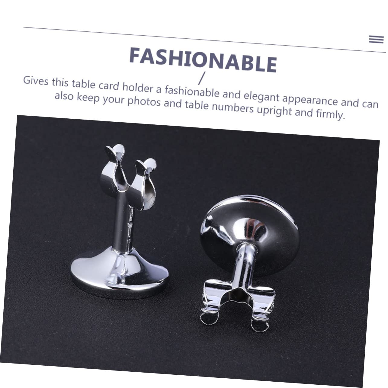 6piezas Portanúmeros De Mesa Tarjeteros De Inoxidable Multifunción Diseño Elegante