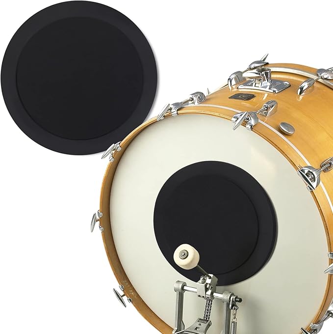 [2 Pack] Kick Drum Mute Pads for Silent Bass Drum Bass