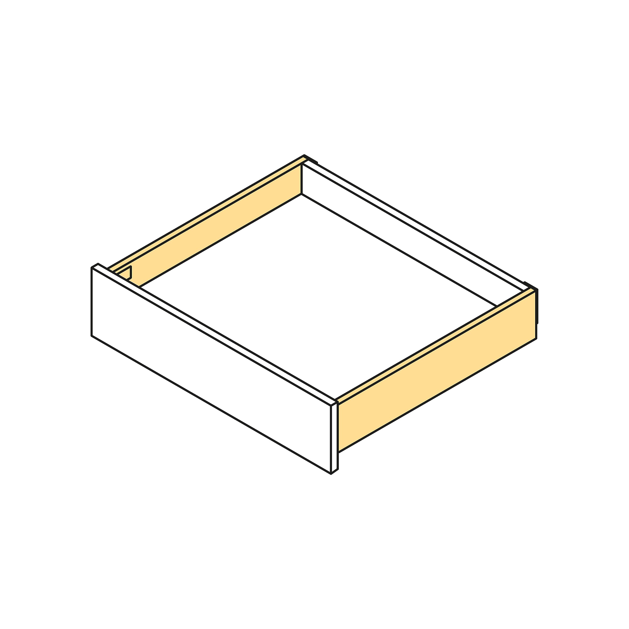 Emuca - Vertex Schublade 40 kg Höhe 93 mm, Tiefe 450 mm, Grau anthrazit, Stahl