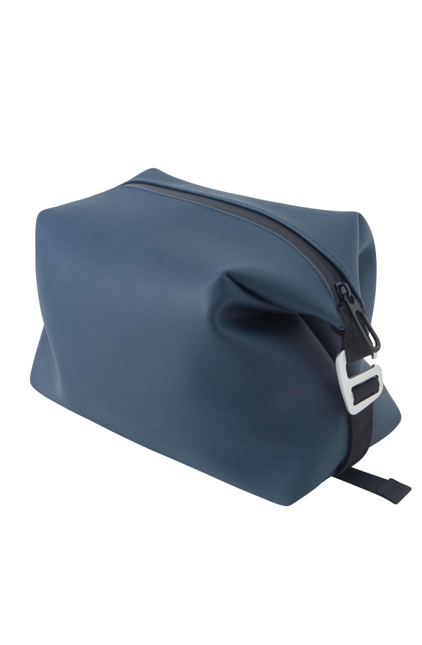 Onbagway 6"x 9.84" 4.5L Large Silicone Toiletry Bag,Waterproof Leakproof Foldable Travel Organizer,Dopp Kit Alternative for Men & Women,Navy Blue