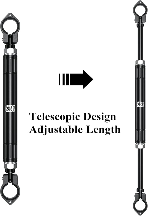 BRCOVAN Aluminum Alloy Cross Bar for Motorcycle, Length Adjustable Design Handlebar Extender Extension, Motorcycle Balance Bar Reinforce Lever Compatible with Handlebar 22mm in Diameter