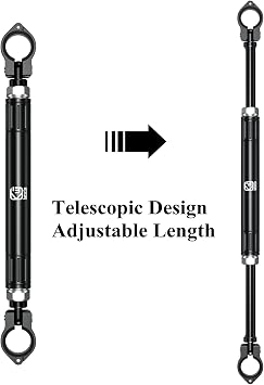BRCOVAN Aluminum Alloy Cross Bar for Motorcycle, Length Adjustable Design Handlebar Extender Extension, Motorcycle Balance Bar Reinforce Lever Compatible with Handlebar 22mm in Diameter