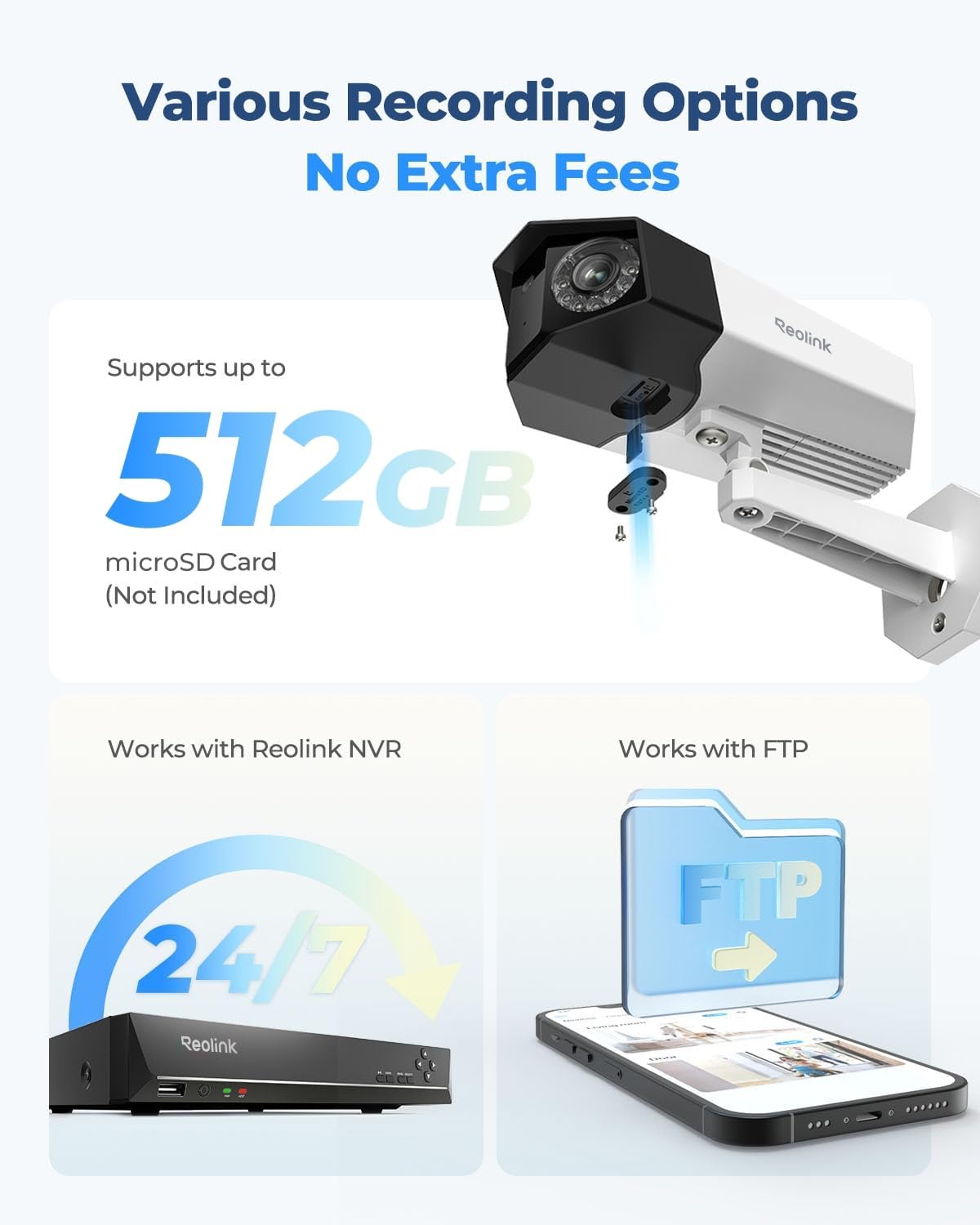 REOLINK 4K PoE Security Camera System, Home Outdoor IP Camera in 180 Degree Viewing Angle, Human/Vehicle/Pet Detection, Color Night Vision, Two Way Talk, Up to 512GB microSD Card, Duo 2 PoE - Image 5