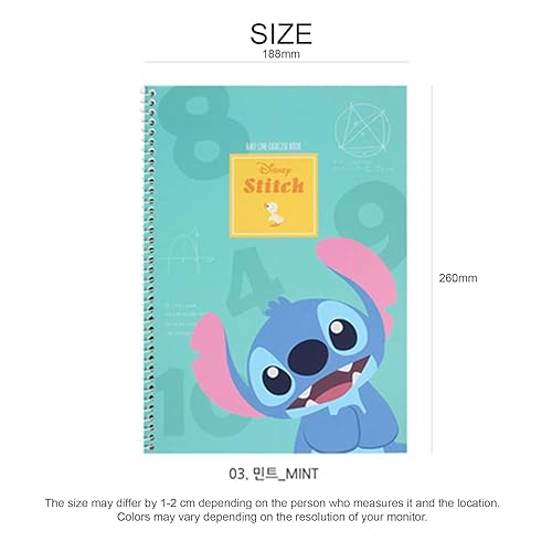 Miniatura 7 de Stitch Half Line Spring Note - Cute 26 x 18.8 cm (10.2 x 7.4 in) Spiral Bound Notebook with Unique Half-Lined Pages, Durable Hardcover, Ideal for