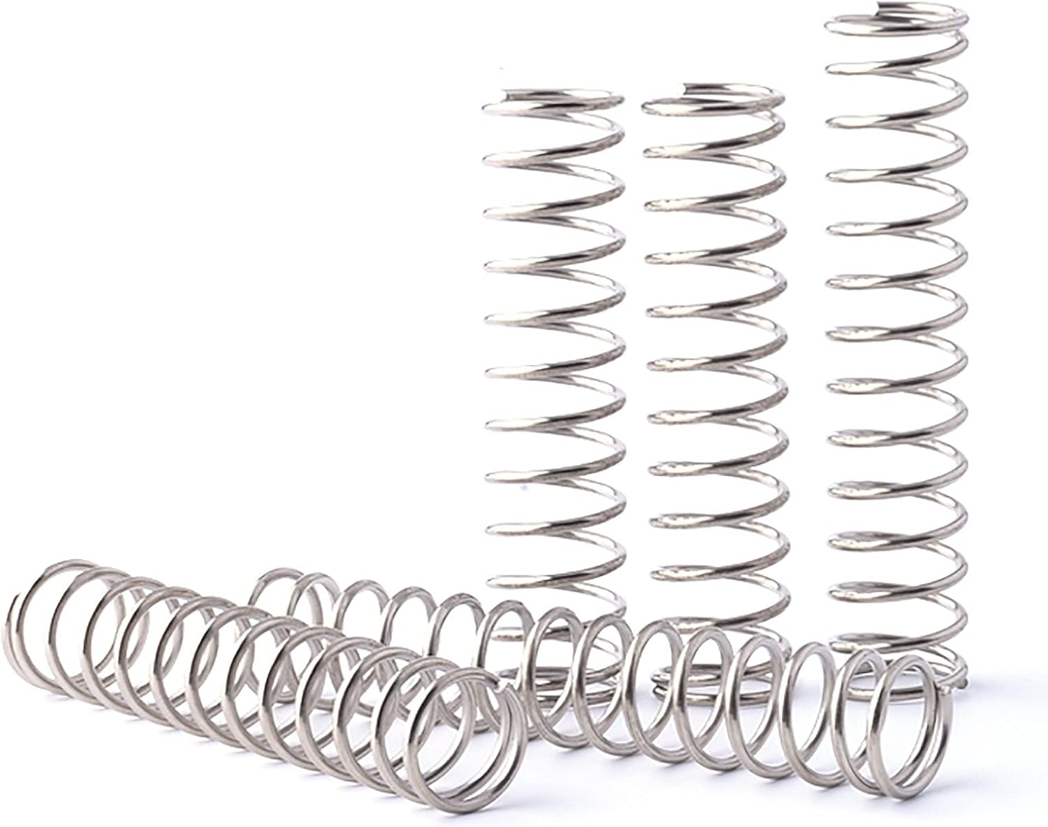 10 Molle Di Compressione In Acciaio Inox 304 – 0,8x8 Mm – Lunghezze Varie (10-50 Mm) – Ideali Per Riparazioni E Fai Da Te