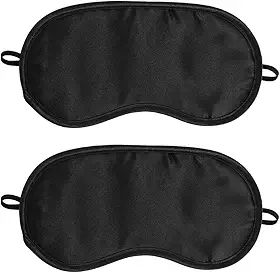 Kit 2 Máscaras de Dormir em Cetim Premium | Bloqueio Total de Luz | Conforto Ultra Macio | Ideal para Viagem, Relaxamento e Sono Profundo Tapa Olho