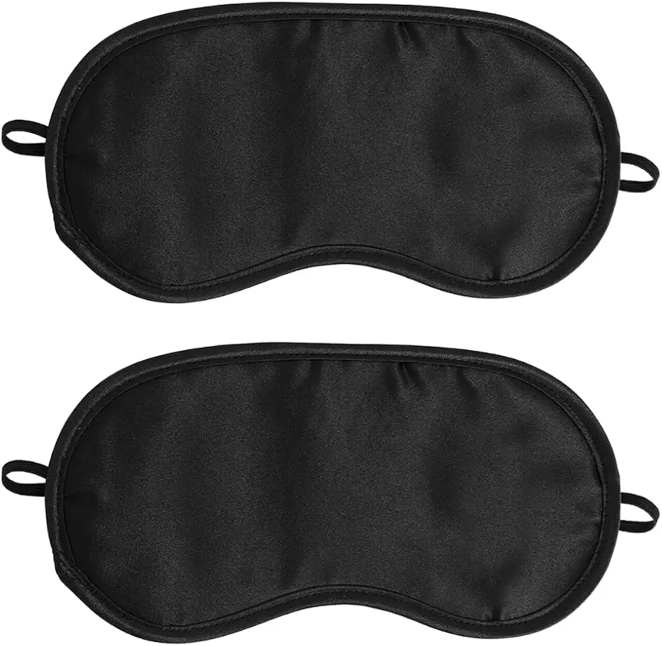 Kit 2 Máscaras de Dormir em Cetim Premium | Bloqueio Total de Luz | Conforto Ultra Macio | Ideal para Viagem, Relaxamento e Sono Profundo Tapa Olho