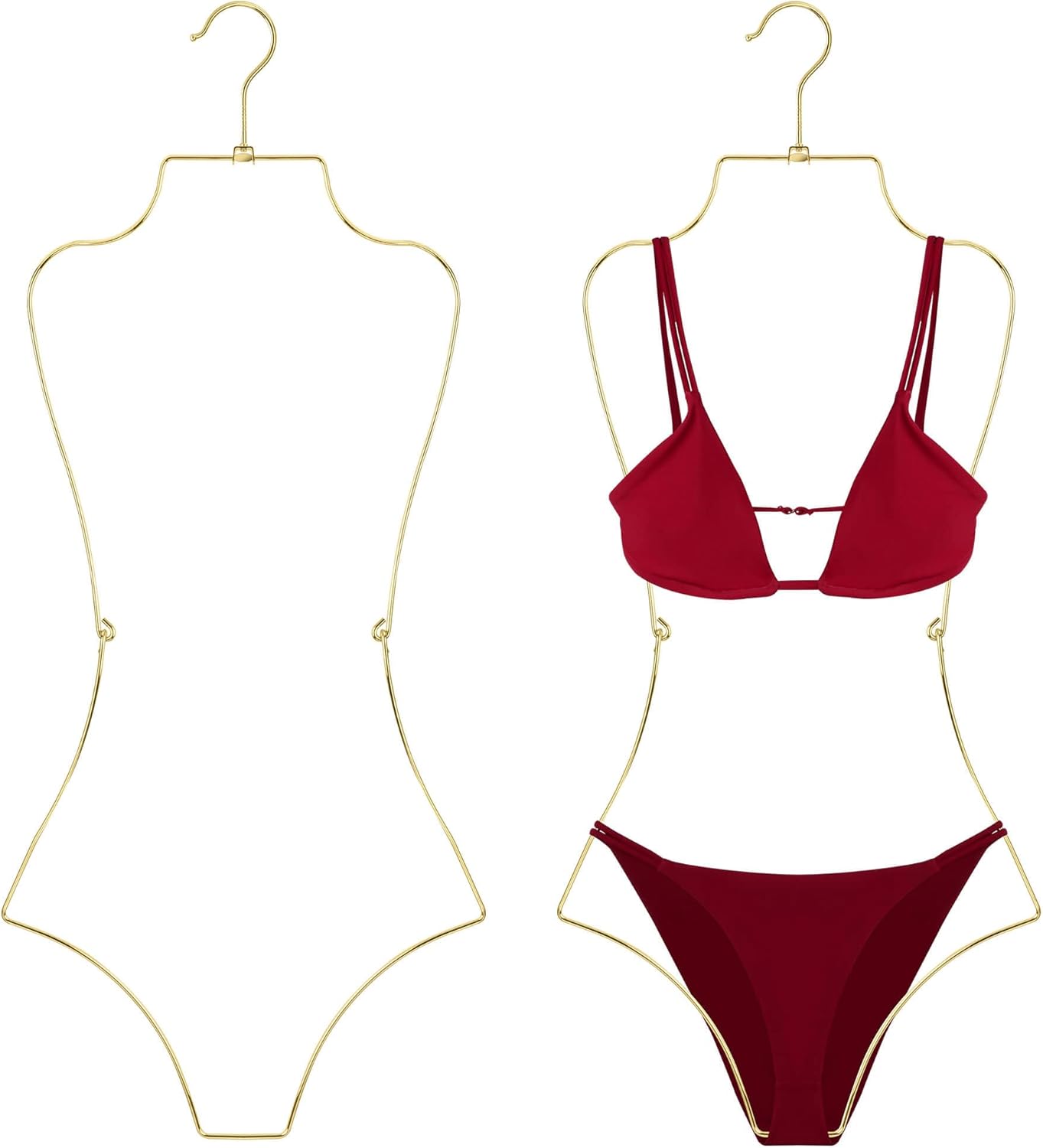 ZEDODIER Swimsuit Hanger, Lingerie Hanging Rack, Top Swivel Hook, Foldable Design