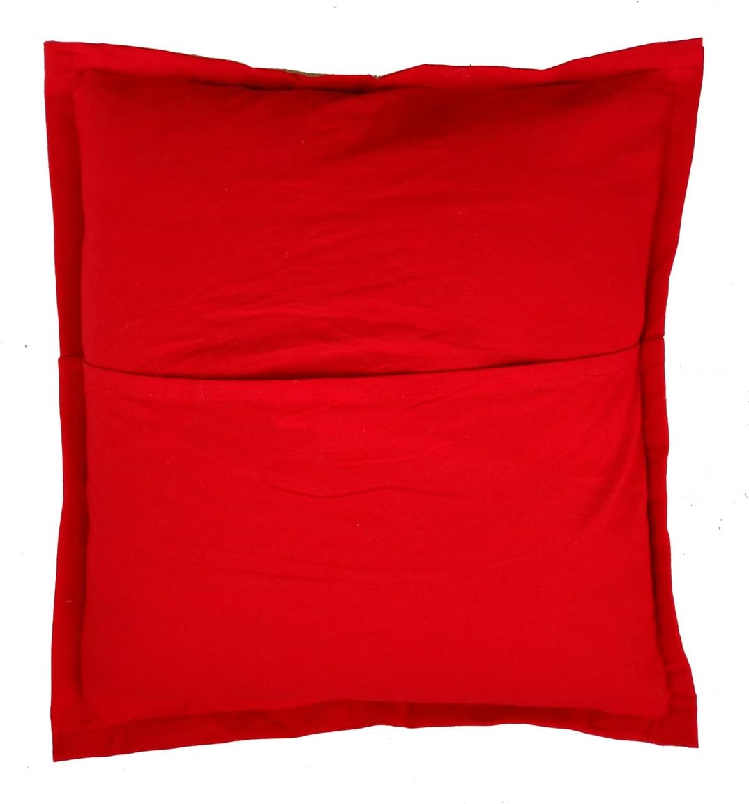 Rastogi Handicrafts Decorative Throw Pillow Cases, Embroidered Cotton Cushion Cover Patchwork Pillow,Indian Traditional Handmade Cushion Cover (RED)