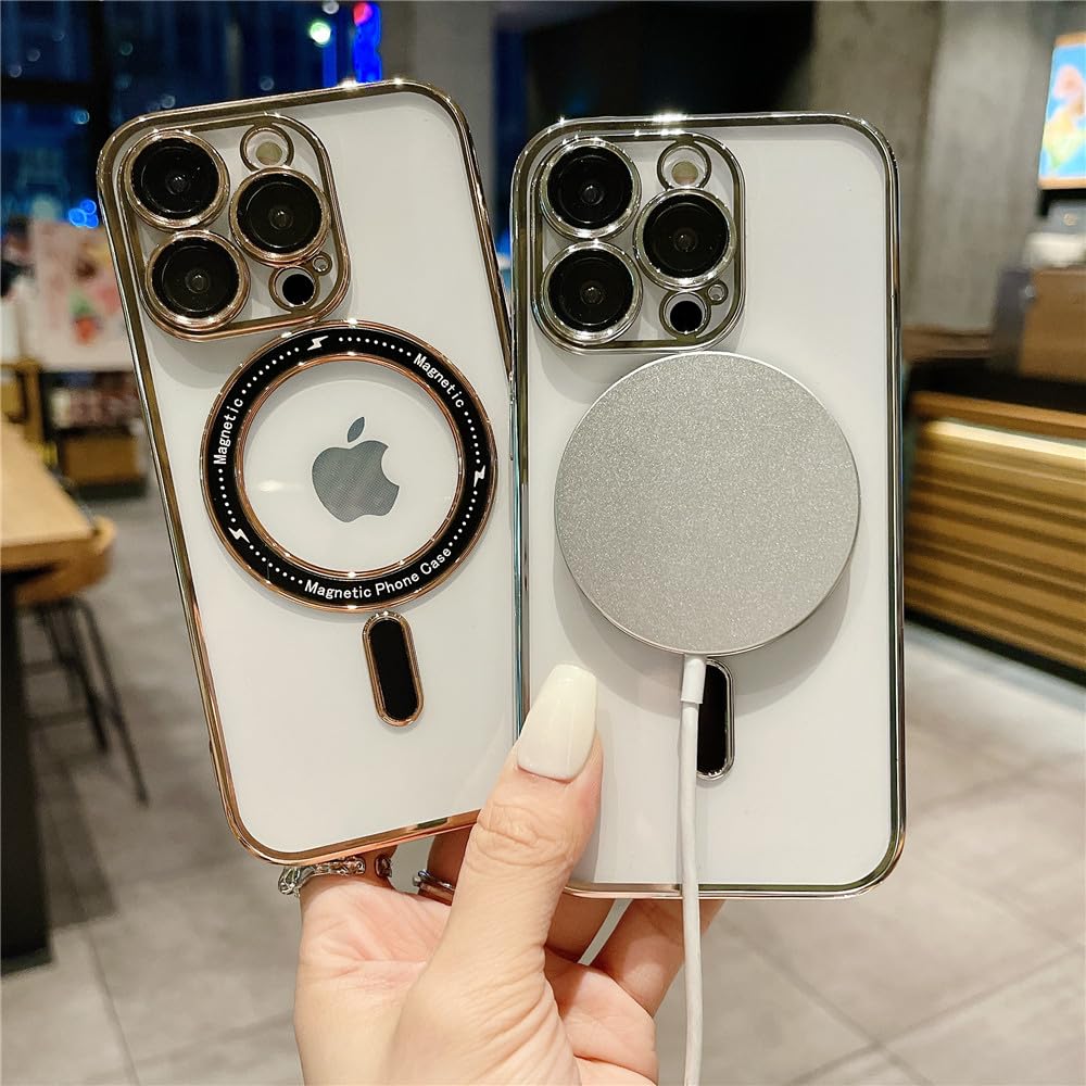 Amazon.co.jp: 高級メッキシリコンフレーム磁気電話ケース