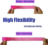 Vista 164 de Baisunt Paquete de 6 vendajes cohesivos de 1 pulgada, cinta autoadhesiva autoadhesiva autoadhesiva transpirable para muñeca, tobillo, deportes