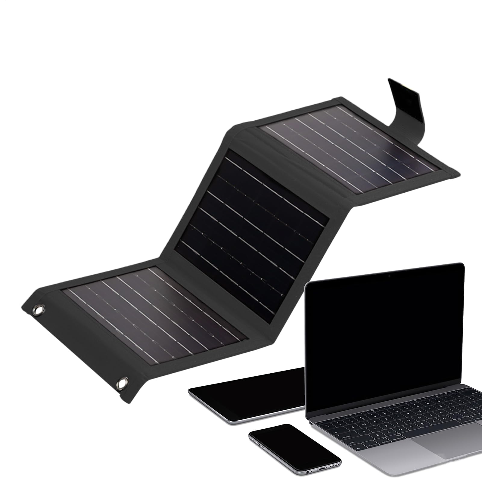 Cargador Solar para Móvil Portátil Carga Rápida Exterior Plegable | Cargador Solar Plegable para Teléfono Móvil Tabletas, Cámaras, Auriculares Para Camping, Senderismo, Viajes Y Al Aire