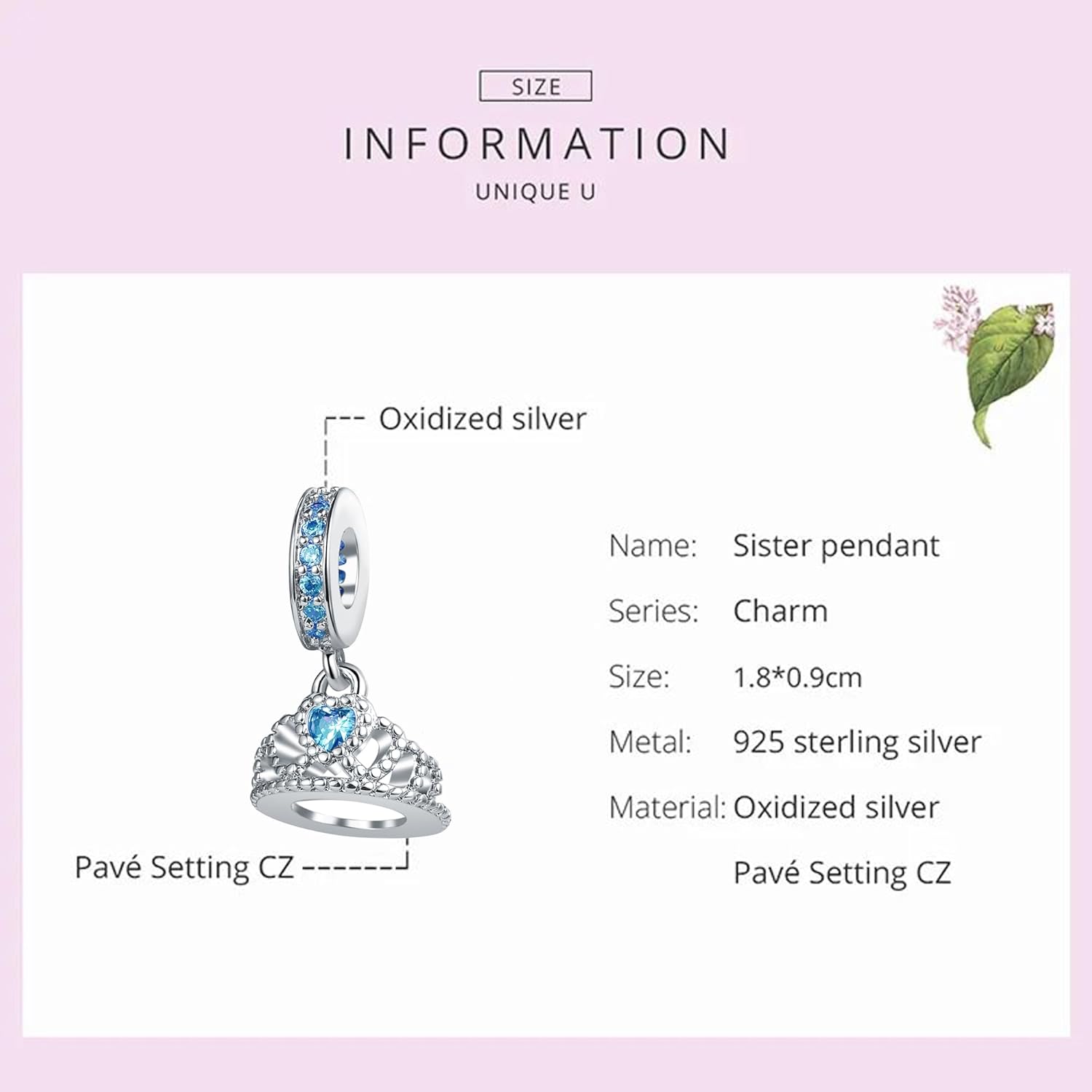 Princess Queen Crown Charm Fit Pandora Charms Bracelet Birthday Gifts for Women Mother Girlfriend Daughter - Image 7