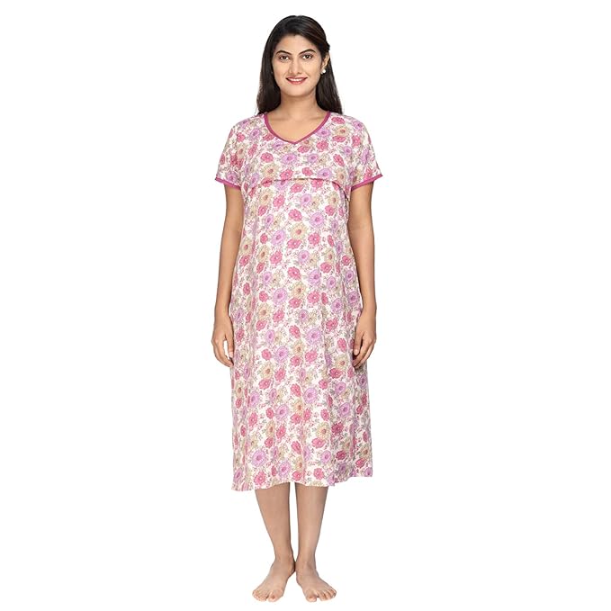 Women's A-Line Cotton Feeding Gown