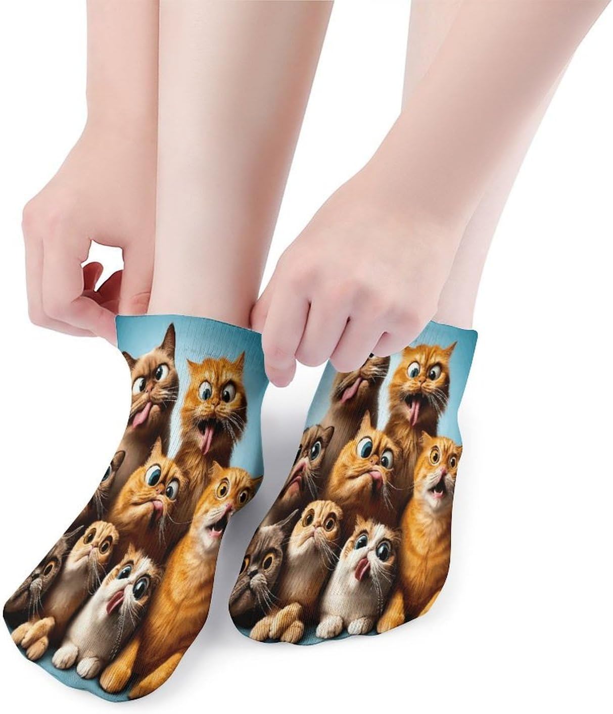 Funny Cats Ankle Sock Low Cut Socks Tube Socks for Sports